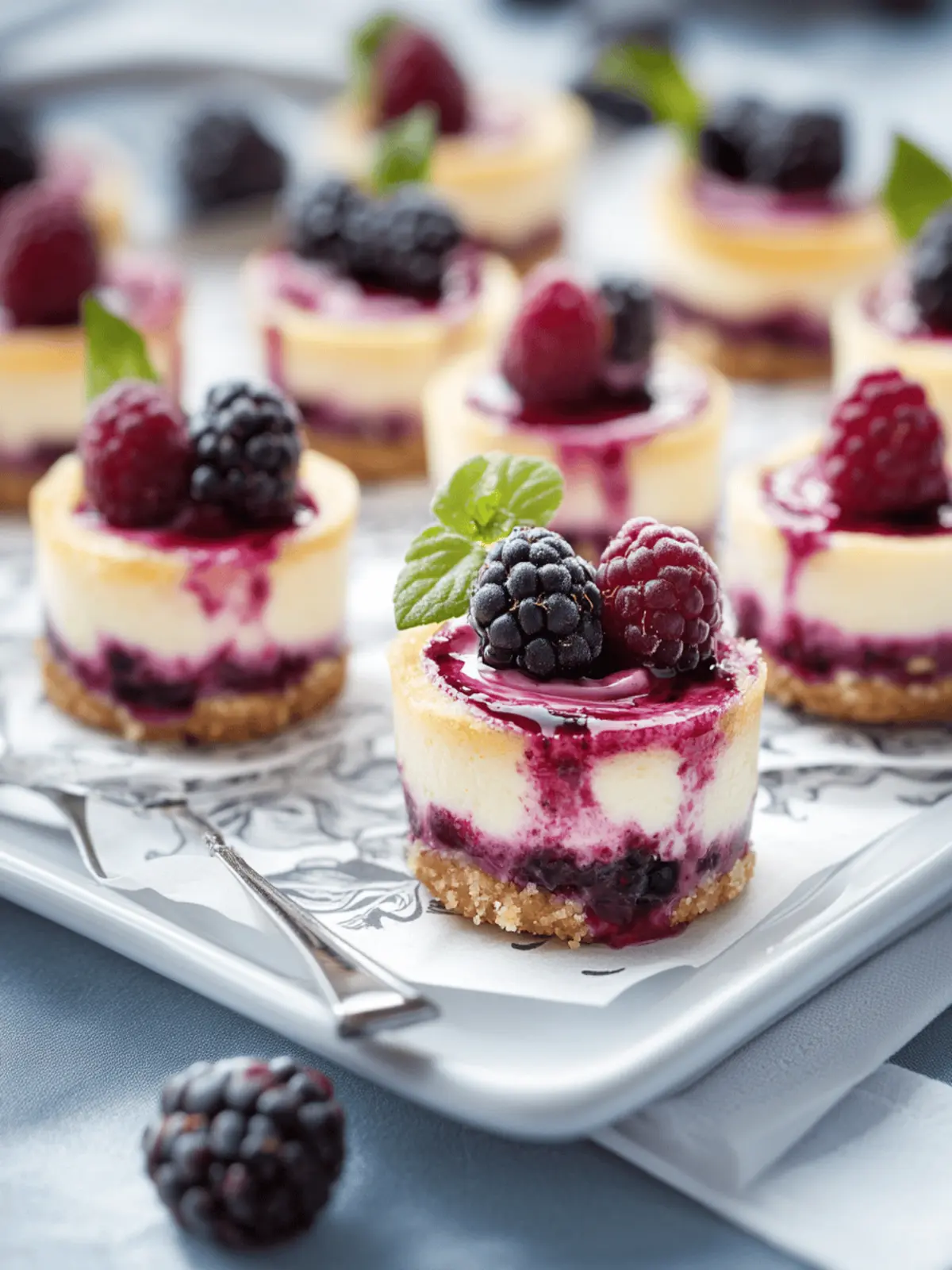 Lemon Berry Swirl Mini Cheesecakes That Brighten Your Day 2 Lemon Berry Swirl Mini Cheesecakes