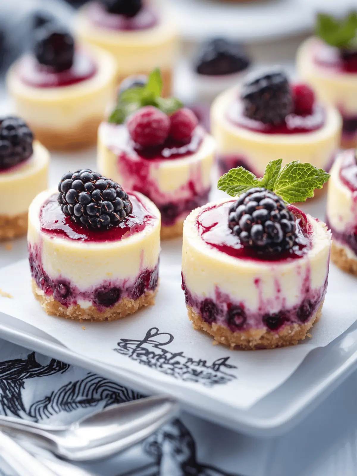 Lemon Berry Swirl Mini Cheesecakes That Brighten Your Day 3 Lemon Berry Swirl Mini Cheesecakes