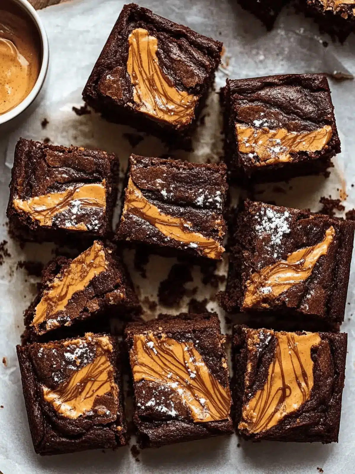 Peanut Butter Stuffed Brownies