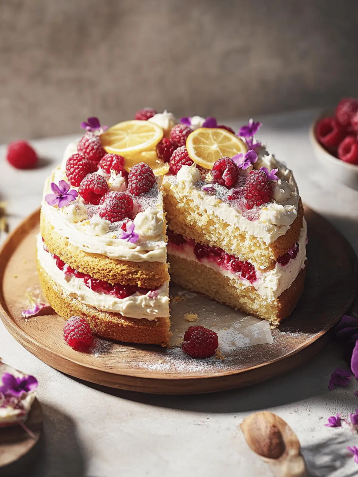 Deliciously Light Lemon Raspberry Cake for Any Occasion 4 Lemon Raspberry Cake
