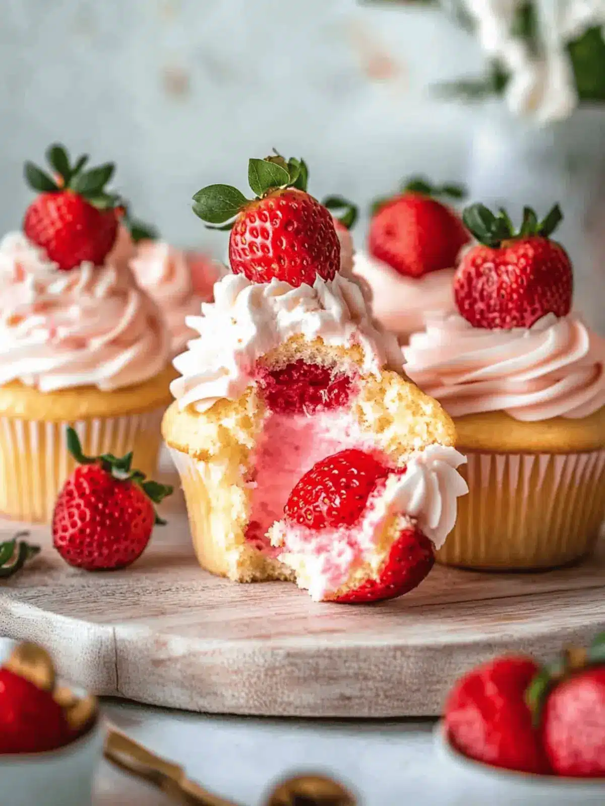 Delicious Strawberry Cupcakes with Creamy Frosting Magic 2 Strawberry Cupcakes