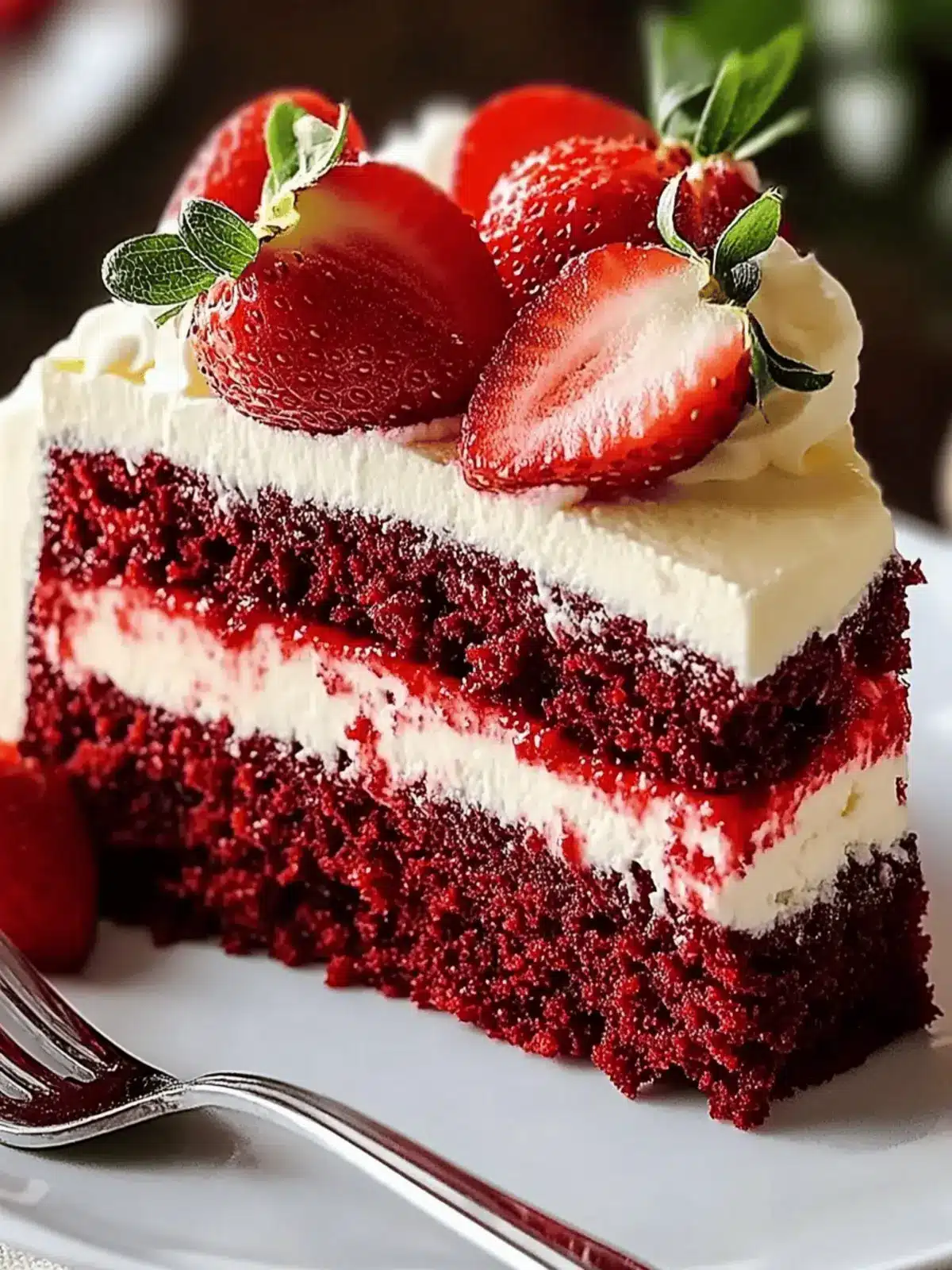 Red Velvet Strawberry Cheesecake