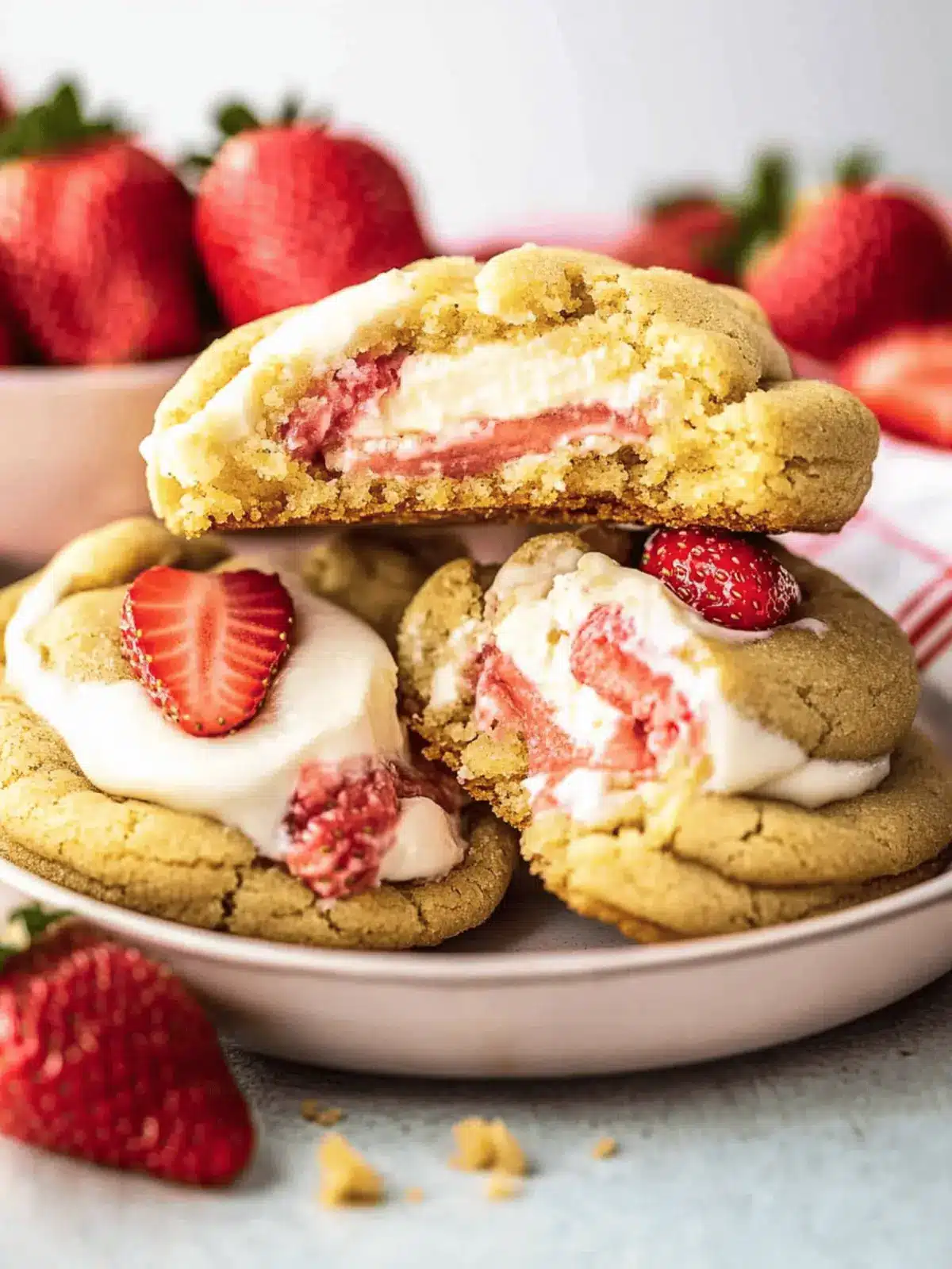 strawberry cheesecake cookies