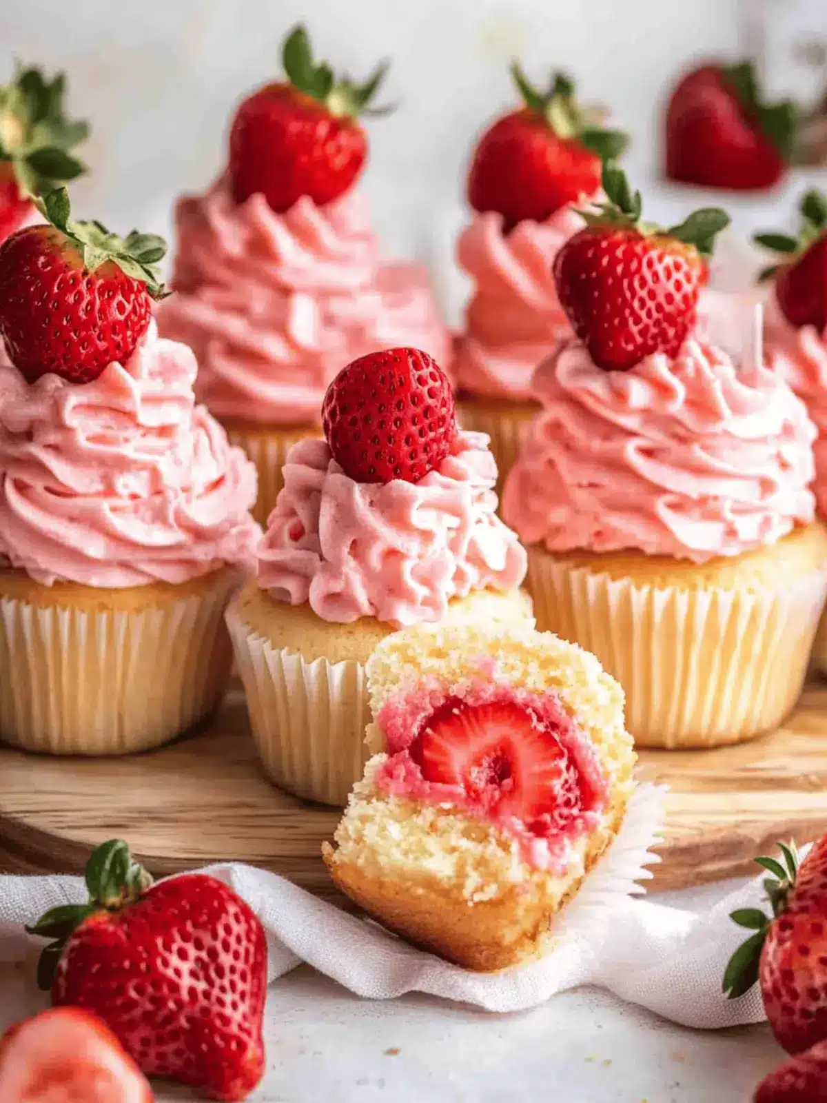 Delicious Strawberry Cupcakes with Creamy Frosting Magic 3 Strawberry Cupcakes