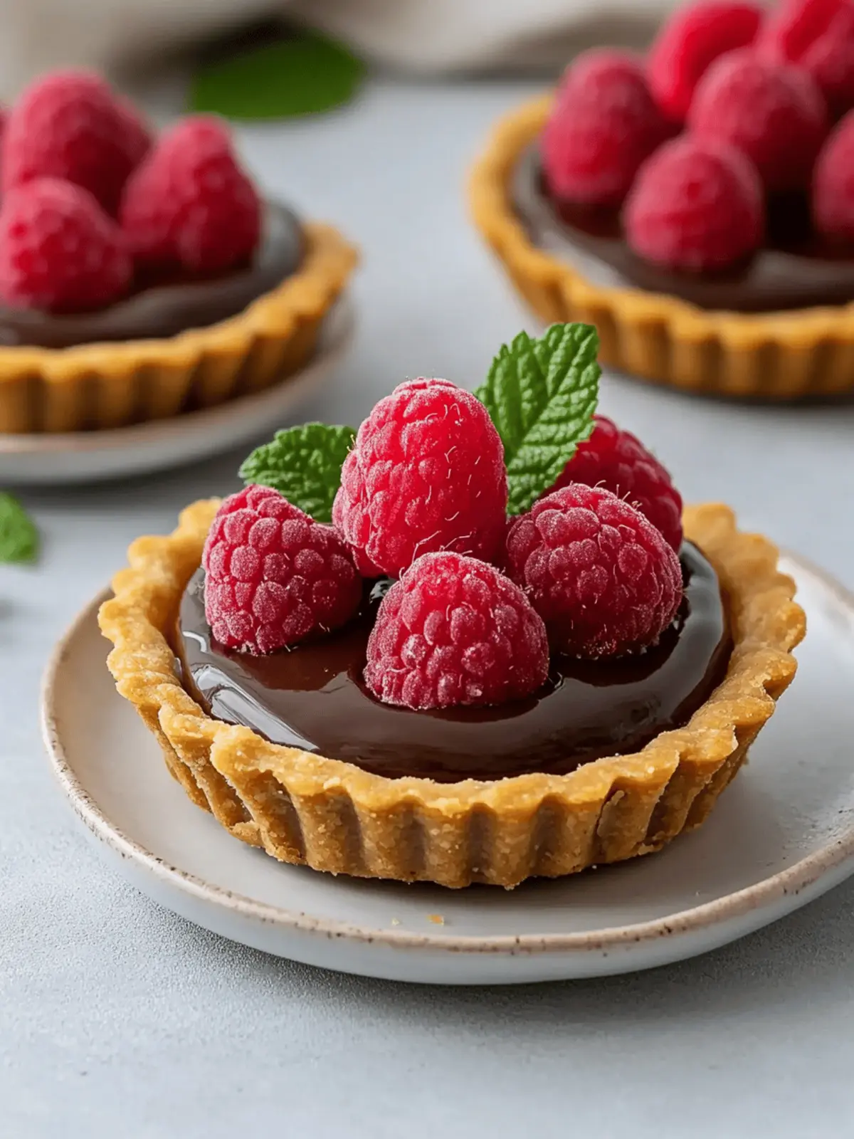 Irresistible Mini Chocolate Raspberry Tarts for Sweet Indulgence 4 Mini Chocolate Raspberry Tarts