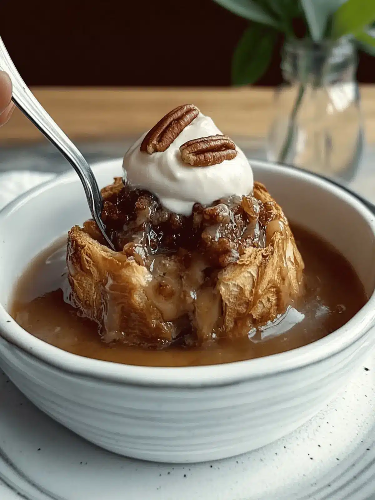 Toasted Pecan Croissant Bread Puddings for Two: Decadent Bliss 2 Toasted Pecan Croissant Bread Puddings for Two