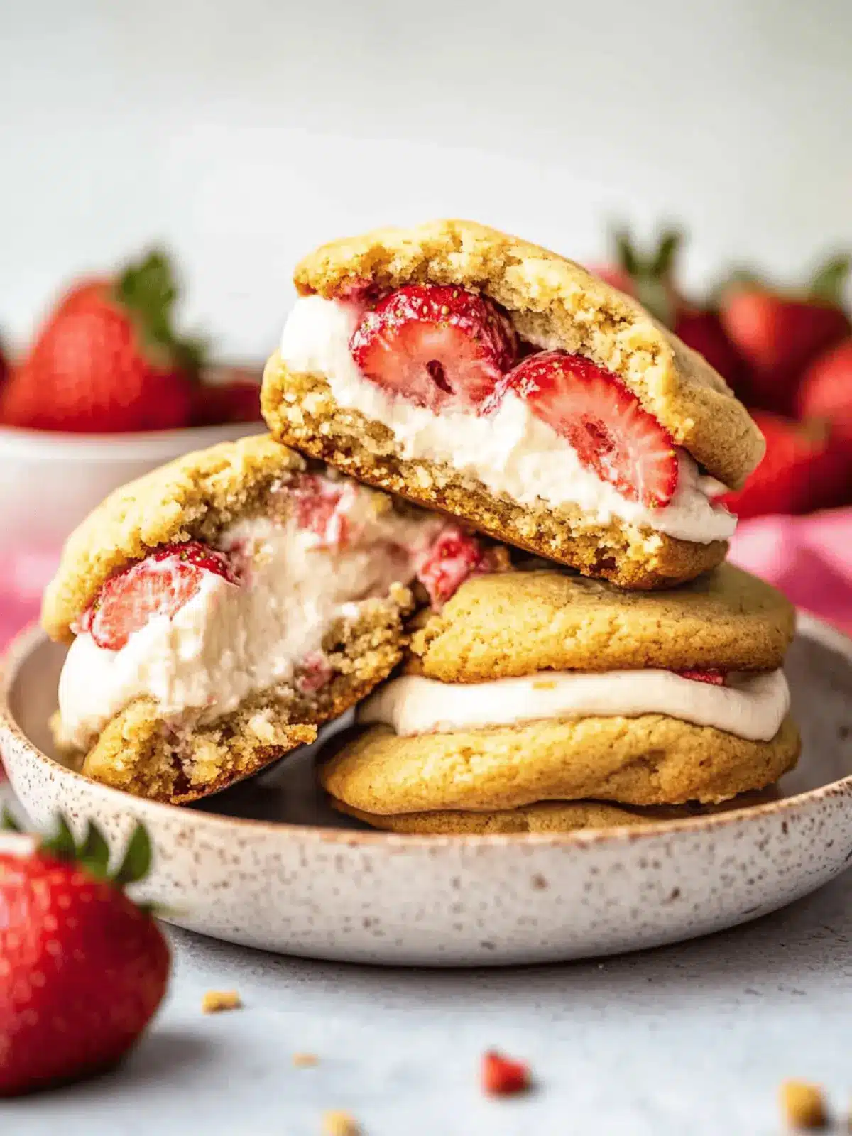 strawberry cheesecake cookies
