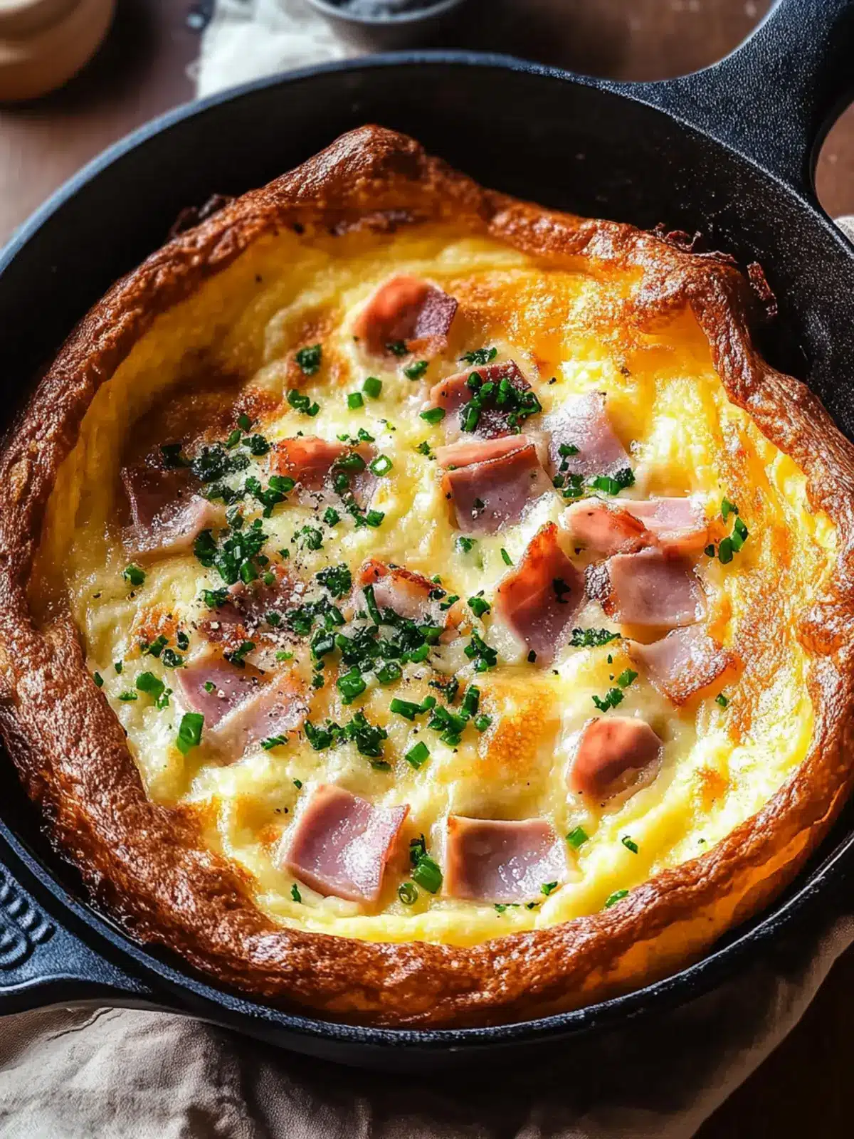 Irresistible Ham and Cheese Dutch Baby for Delicious Brunch